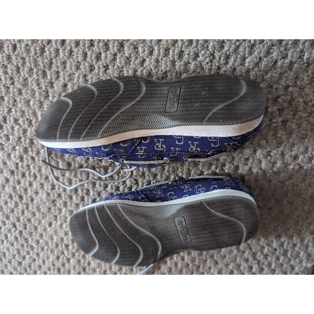 Women's Summer MLB Colorado Rockies Canvas Boat ShoeSz9.5 Baseball Woman's‎